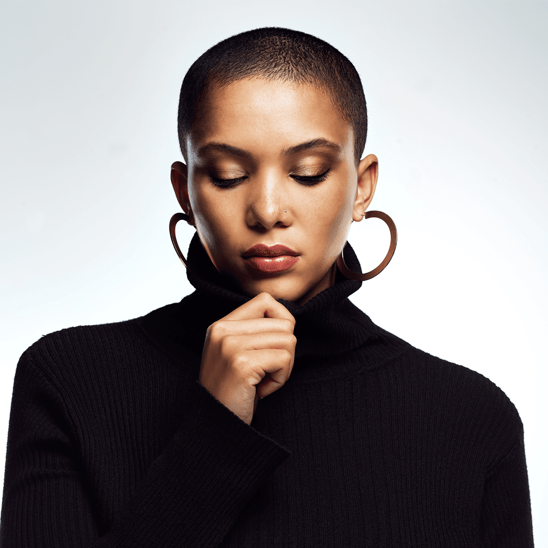 Beauty-Porträt mit feinen Haardetails