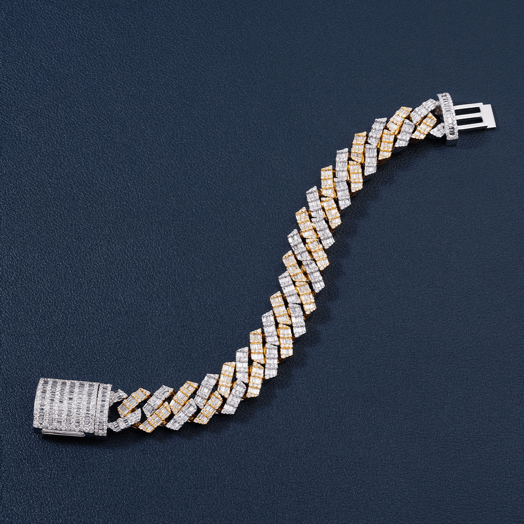 Elegant diamond jewelry retouched for e-commerce