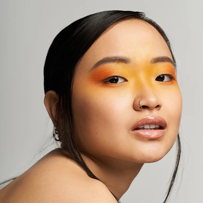 Beauty portrait with fine hair detail