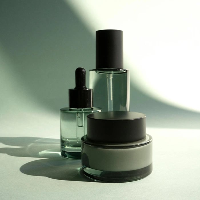 Cosmetics containers with shadows